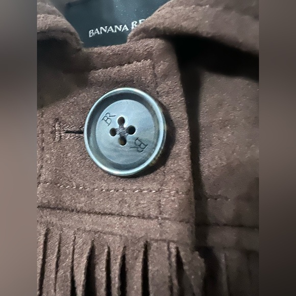 Banana Republic Dark Brown Suede Fringe Jacket - Picture 5 of 13